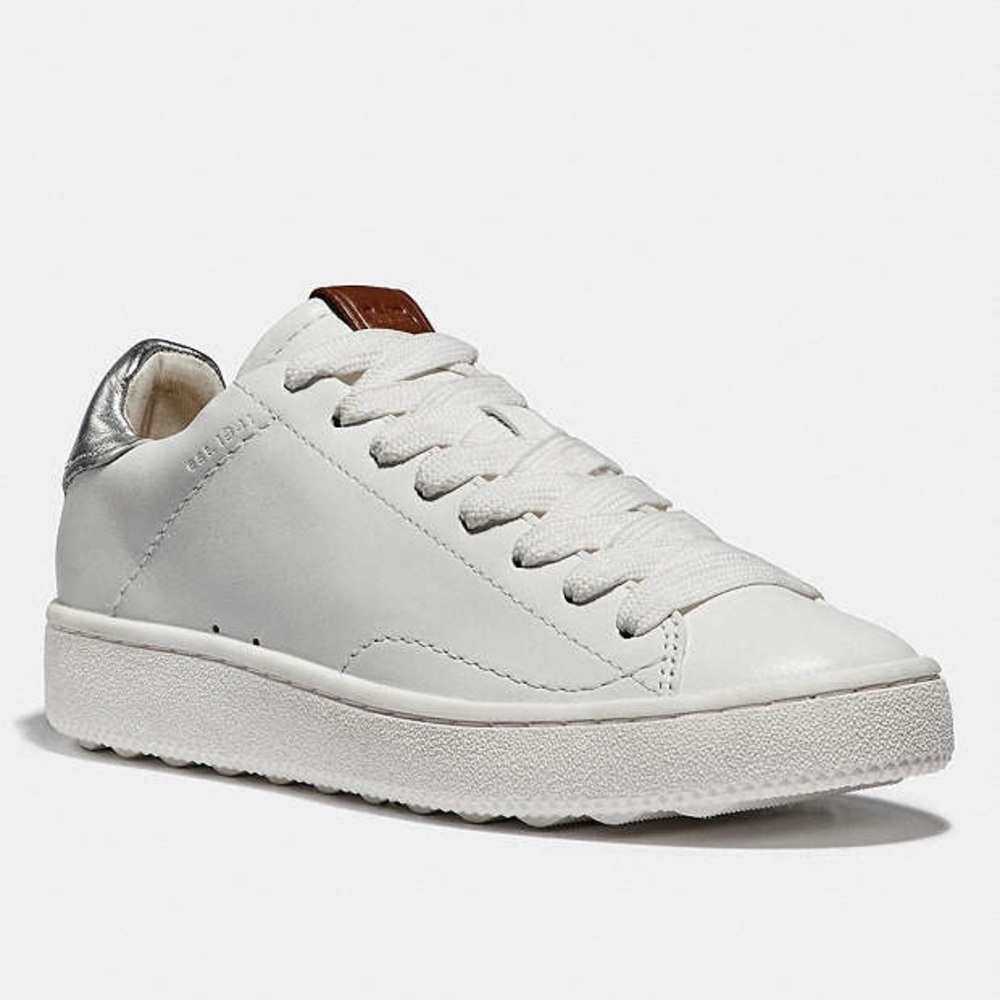 Coach Women’s C101 Low Top White Leather Sneakers Size 6B US